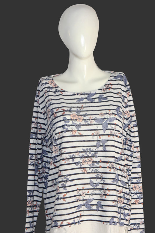 Esmara White Floral SoftTouch Sweatshirt – Large