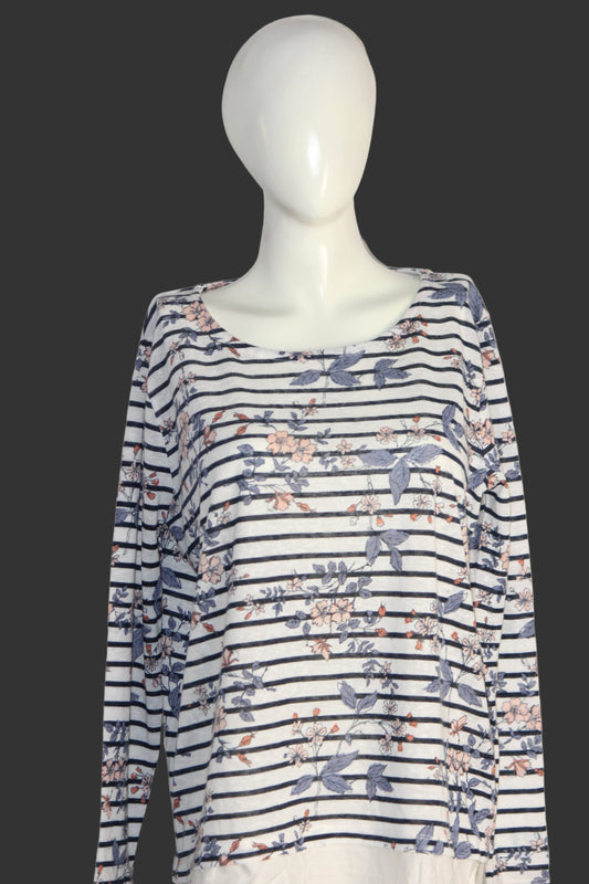 Esmara White Floral SoftTouch Sweatshirt – Large