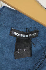 Blossom Mint Blue-Green Stretch Cotton Blouse – XS