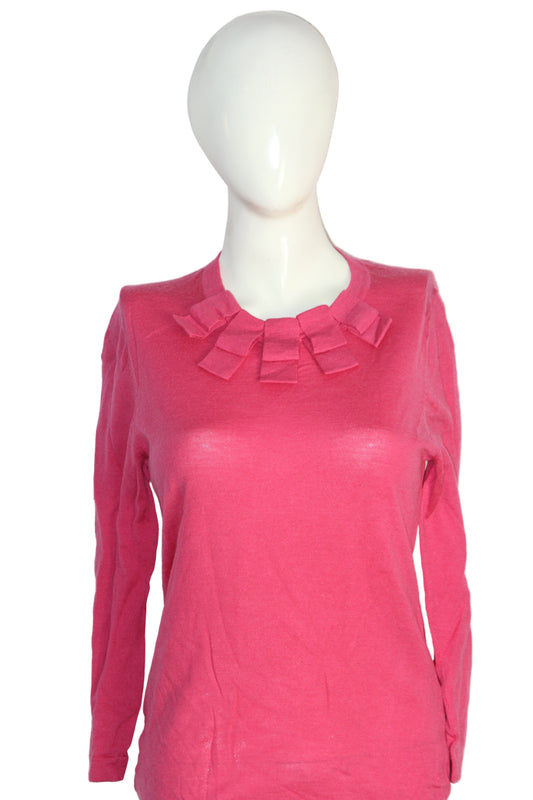 Boden Pure Wool Pink Winter Knit Sweatshirt – Medium