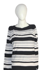 Debenhams Black & White Stripe Classic Sweatshirt – Medium