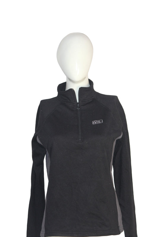 Trek Mates Black Zipper-Neck Performance Sweatshirt – Large