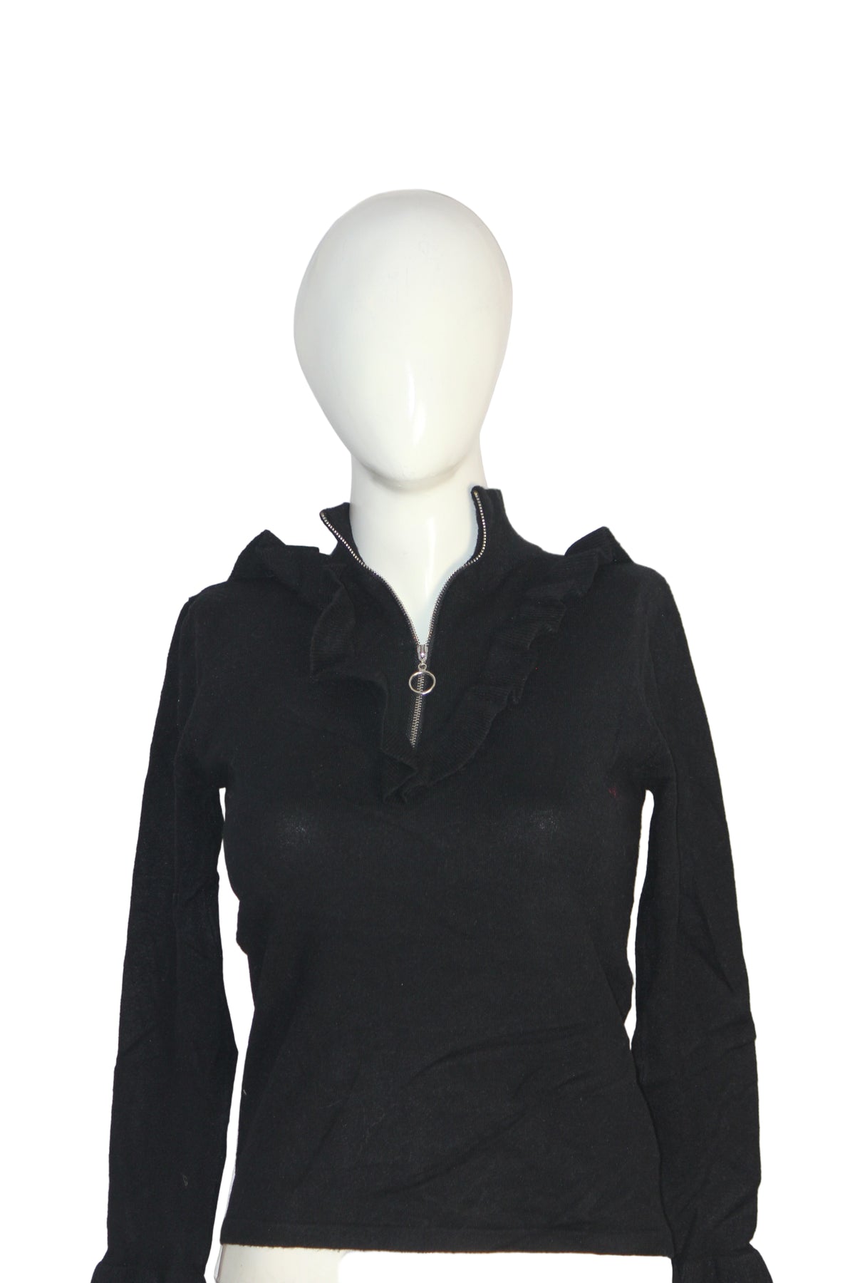 Clara Black Minimal SoftTouch Sweatshirt – Small