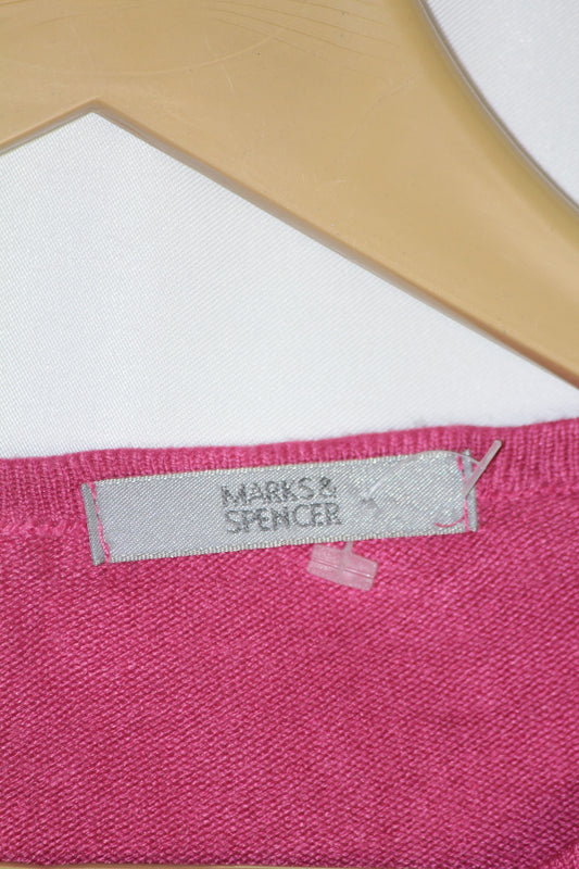 Marks & Spencer Pink Acrylic Knit Sweatshirt – Medium
