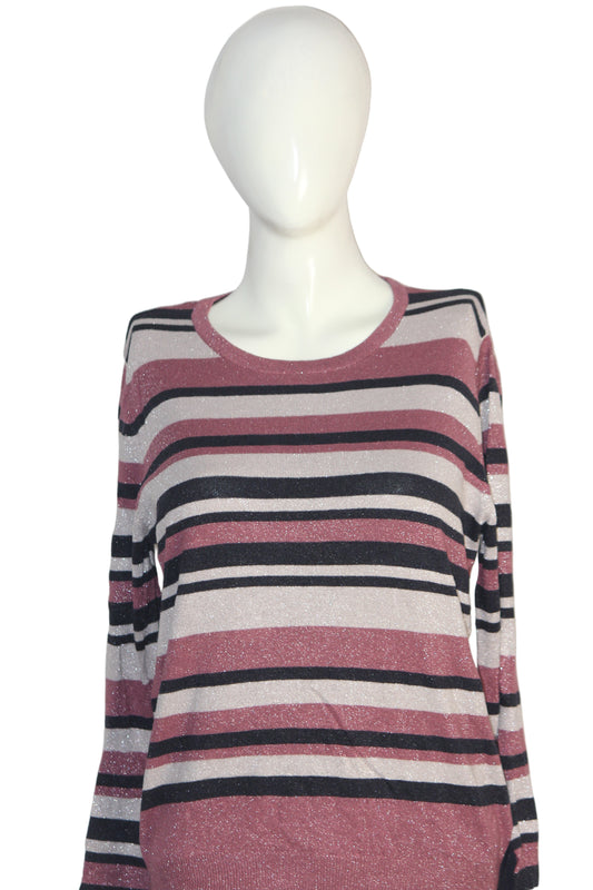 George Multicolor Metallic Knit Sweatshirt – Medium