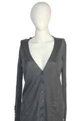 Marks & Spencer Grey Button-Down Sweater – Medium