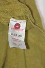 White Stuff Yellow-Green Premium Button-Down Sweater – Medium