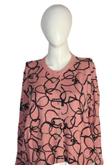 M&S Light Pink Button-Down Sweater w/ Rings – XL