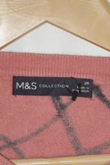 M&S Light Pink Button-Down Sweater w/ Rings – XL