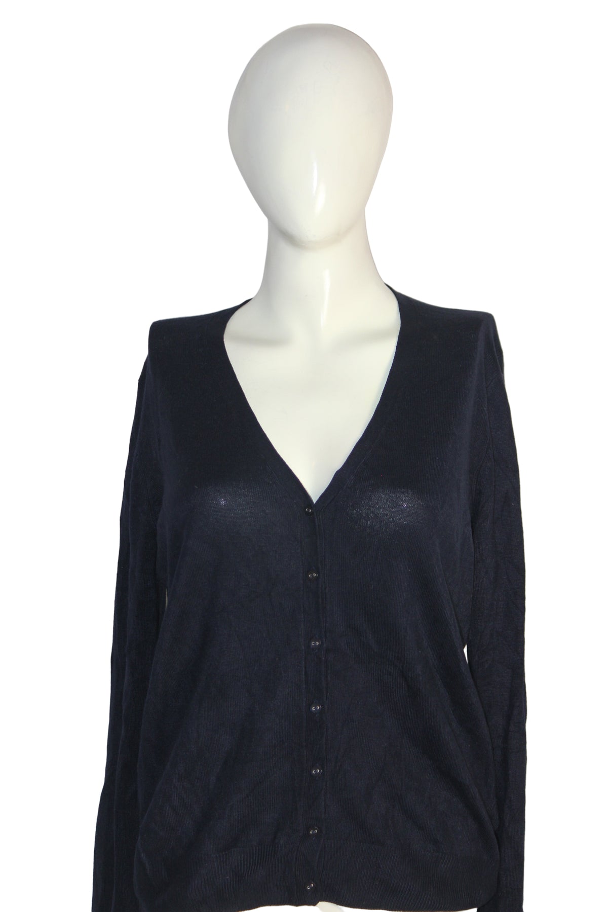 Marks & Spencer Navy Button-Down Sweater – Large