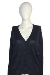 Marks & Spencer Navy Button-Down Sweater – Large