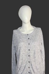 Thriftyfy White Button-Down Sweater – XL