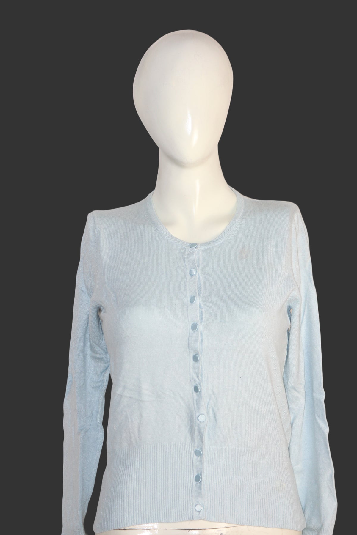 Marks & Spencer Sky Blue Button-Down Sweater – Medium