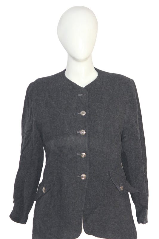 Marks & Spencer Black Wool-Cashmere Jacket – Small