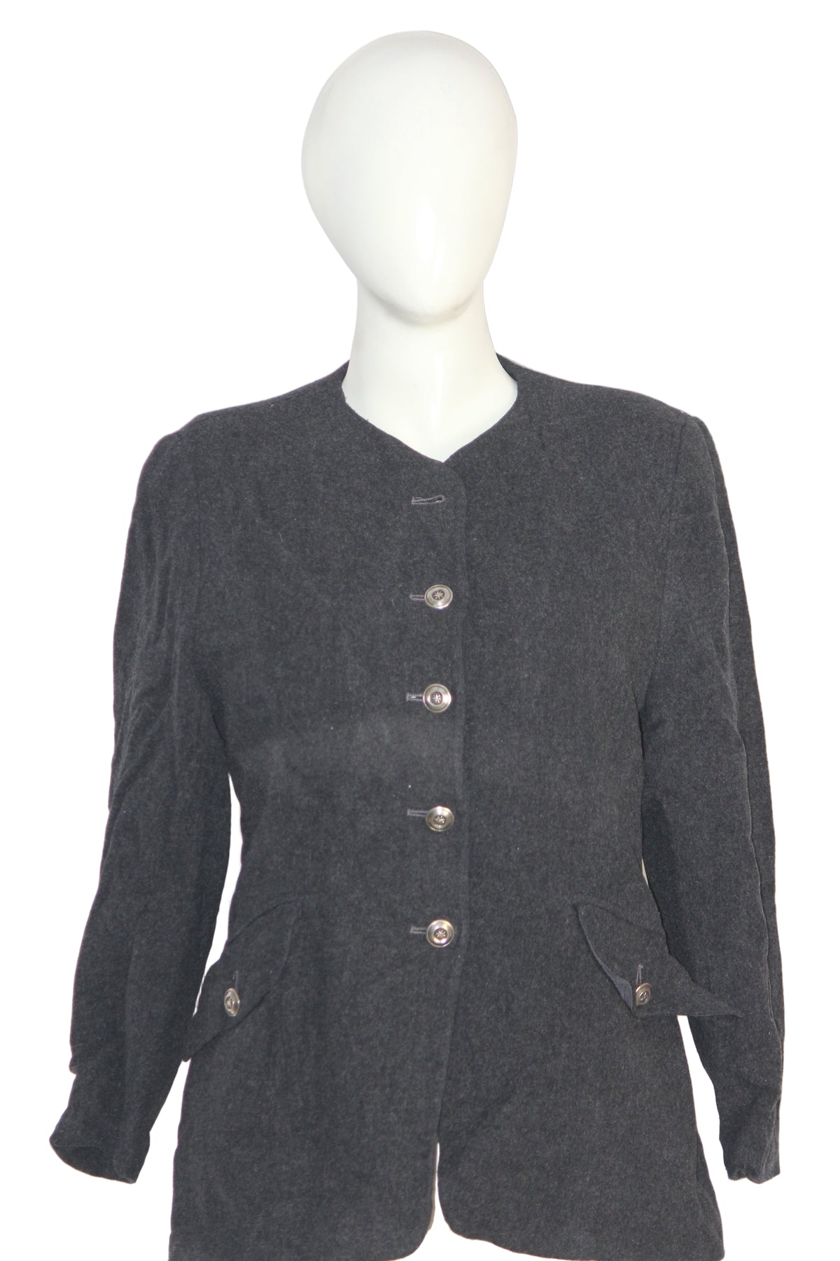 Marks & Spencer Black Wool-Cashmere Jacket – Small