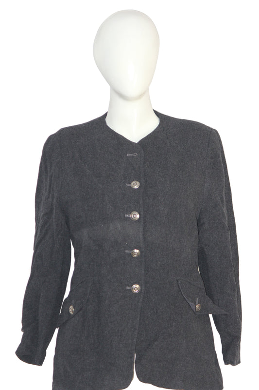 Marks & Spencer Black Wool-Cashmere Jacket – Small