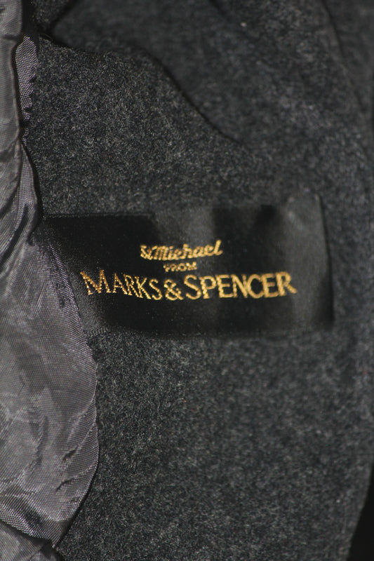 Marks & Spencer Black Wool-Cashmere Jacket – Small
