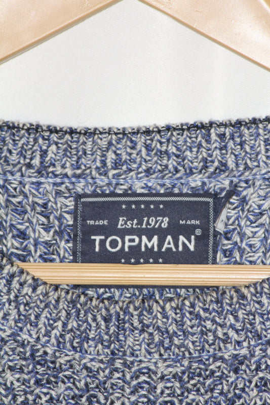 Topman Blue Wool Blend Sweater – Large