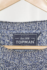 Topman Blue Wool Blend Sweater – Large