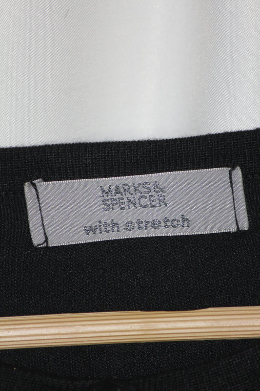 M&S Black Button-Down Sweater (Medium)