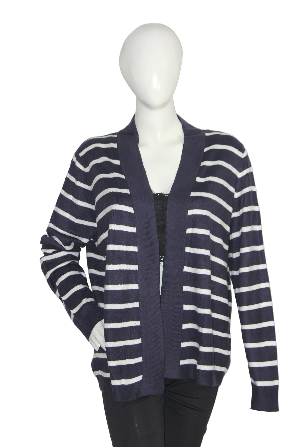 Papaya Navy Blue & White Striped Shrug (Large)