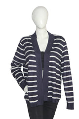 Papaya Navy Blue & White Striped Shrug (Large)