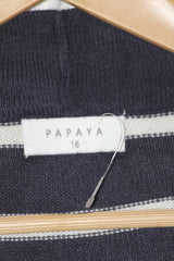 Papaya Navy Blue & White Striped Shrug (Large)