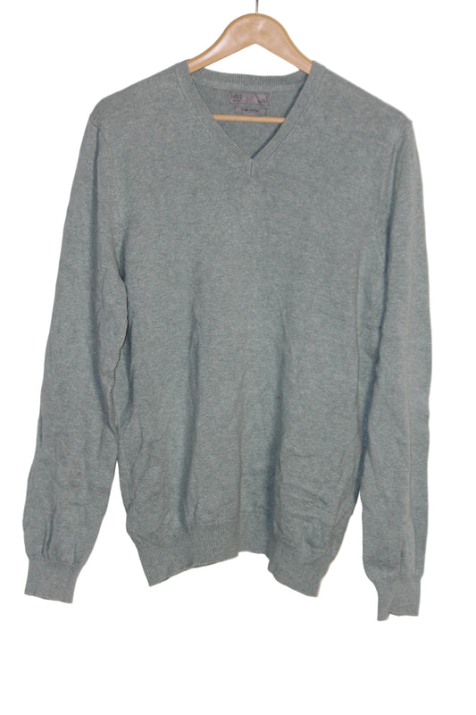 M&S Sea Green Cotton Sweater