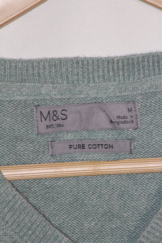 M&S Sea Green Cotton Sweater