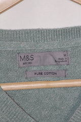 M&S Sea Green Cotton Sweater