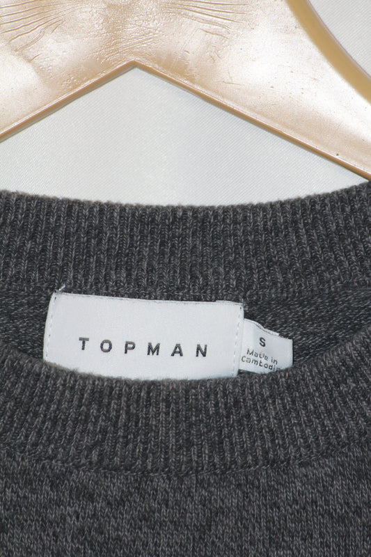 Topman Grey Cotton Sweater