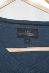 Next Navy Blue Cotton Blend Sweater