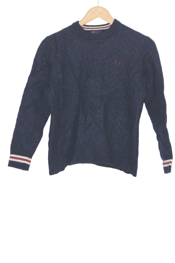 Fred Perry Navy Blue Wool Sweater
