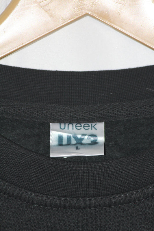 Uneek UX3 Black Full Sleeve Sweatshirt