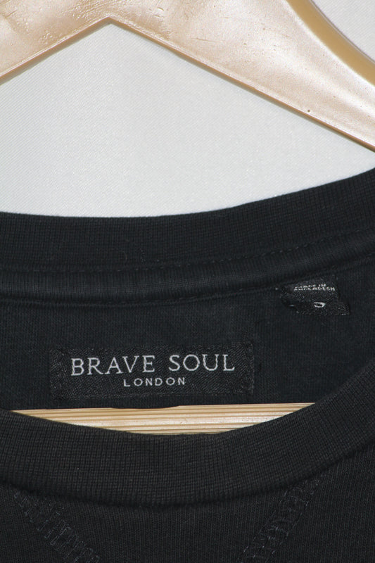 Brave Soul Black Classic Sweatshirt