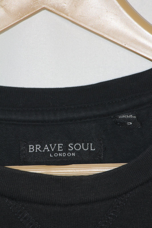 Brave Soul Black Classic Sweatshirt