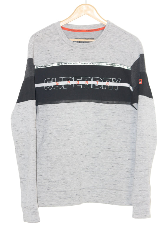 Superdry Sports Grey Full Sleeve Sweatshirt