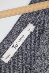 TU Gray Button-Down Bodycon Dress (Medium)