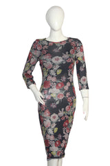 Atmosphere Red Floral Full Sleeve Bodycon – Small