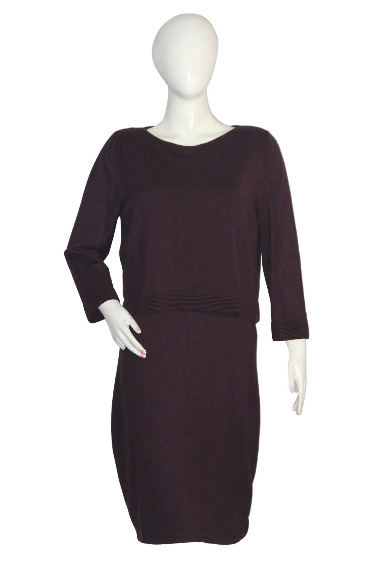 Phase Eight Maroon Full Sleeve Bodycon – Large