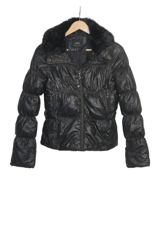 Glos Basic Women’s Black Puffer Jacket – Small