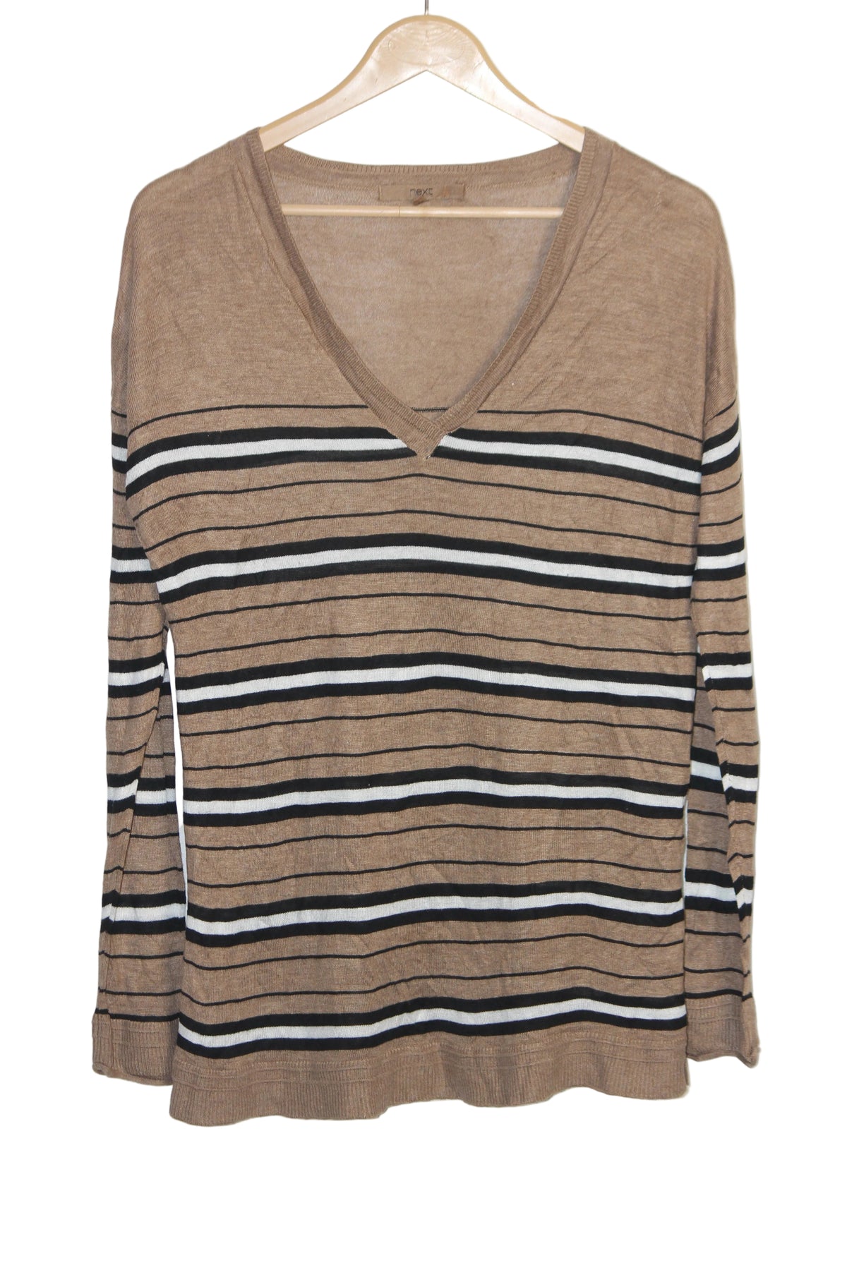 Next Women’s Brown Striped Sweatshirt – Medium