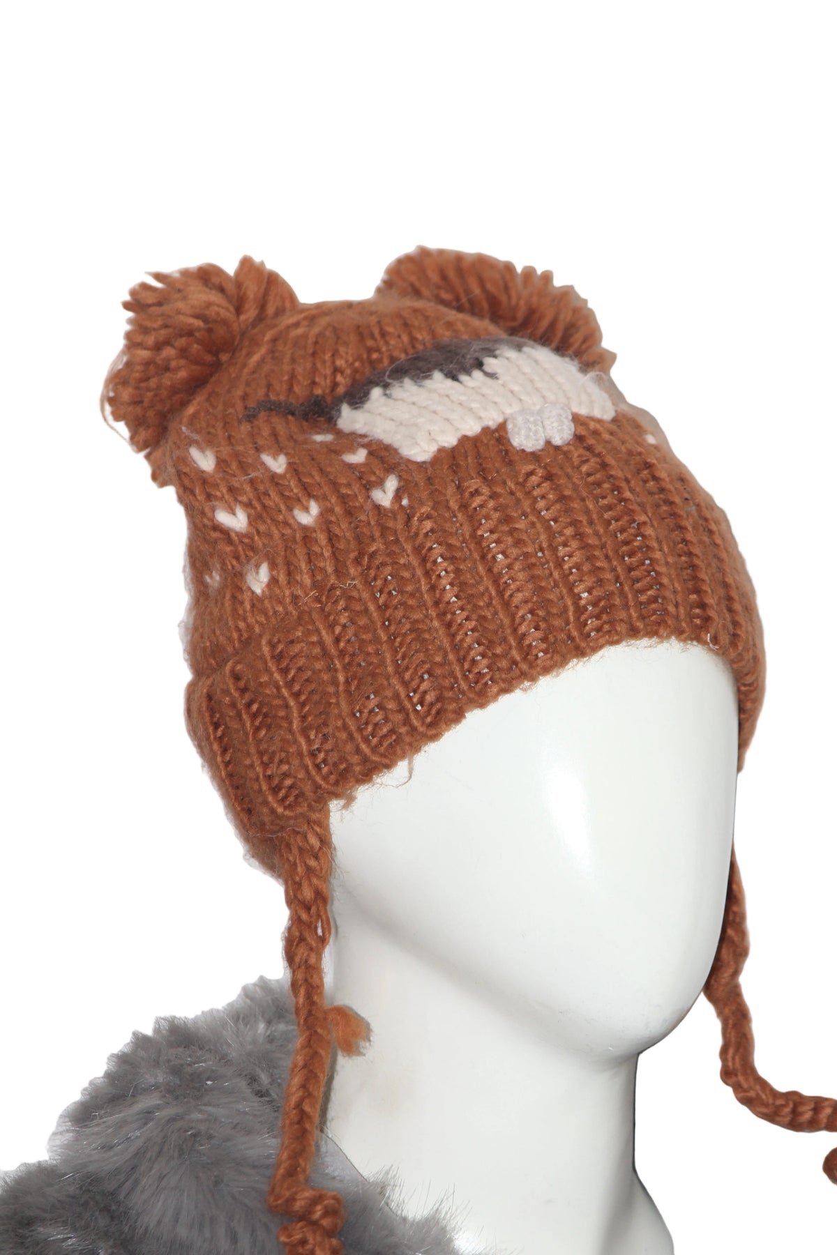 Zara Brown Knitted Winter Cap