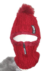 Thriftyfy Red Winter Monkey Cap