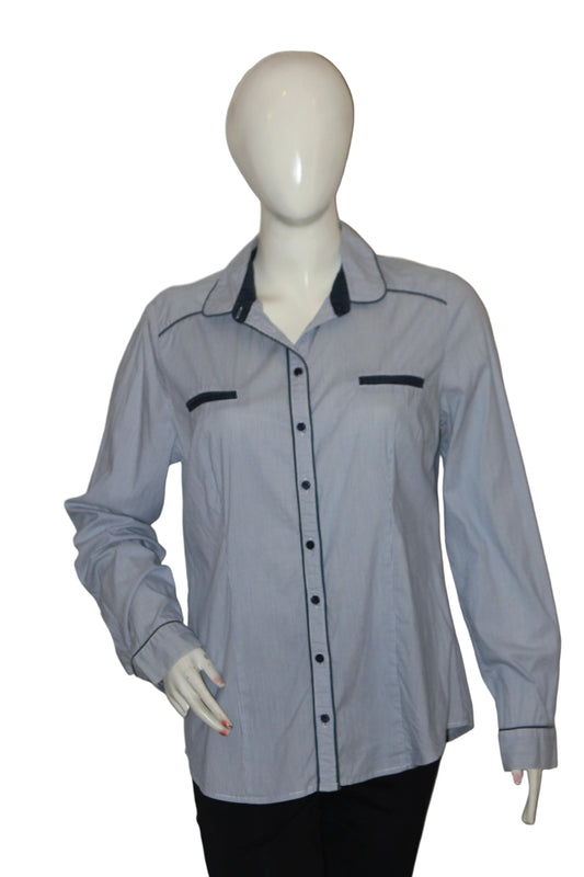 Pimkie Blue Stripes Button-Down