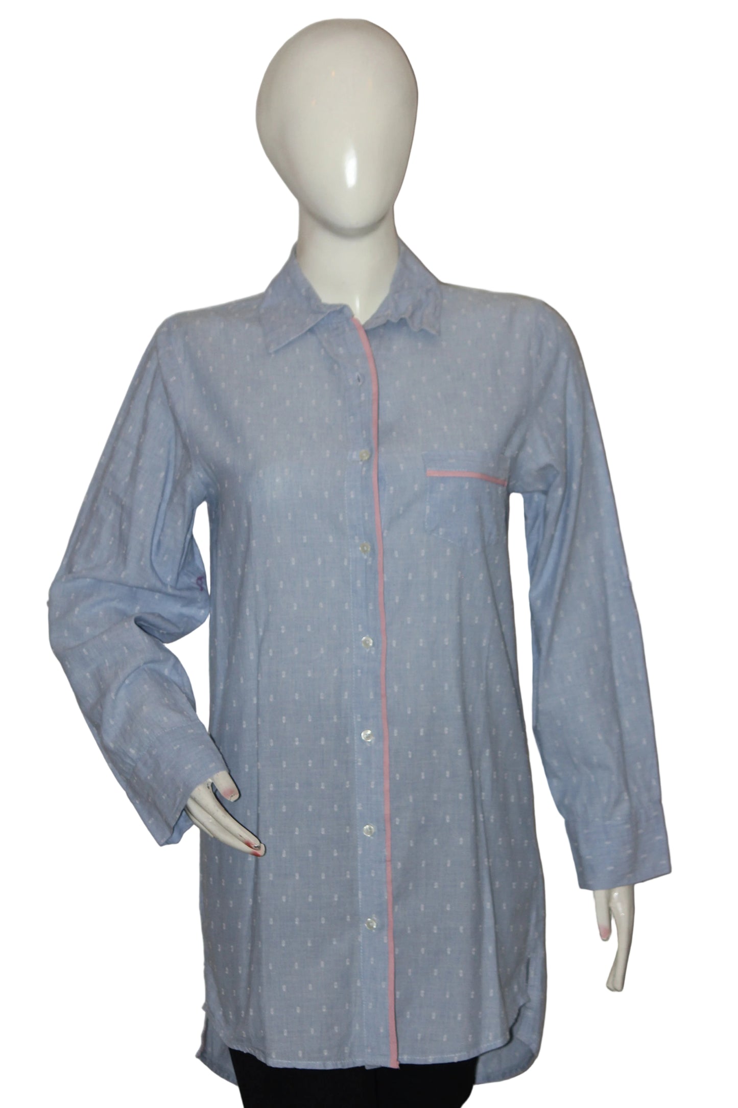Sky Blue Dotted Shirt – Love to Lounge