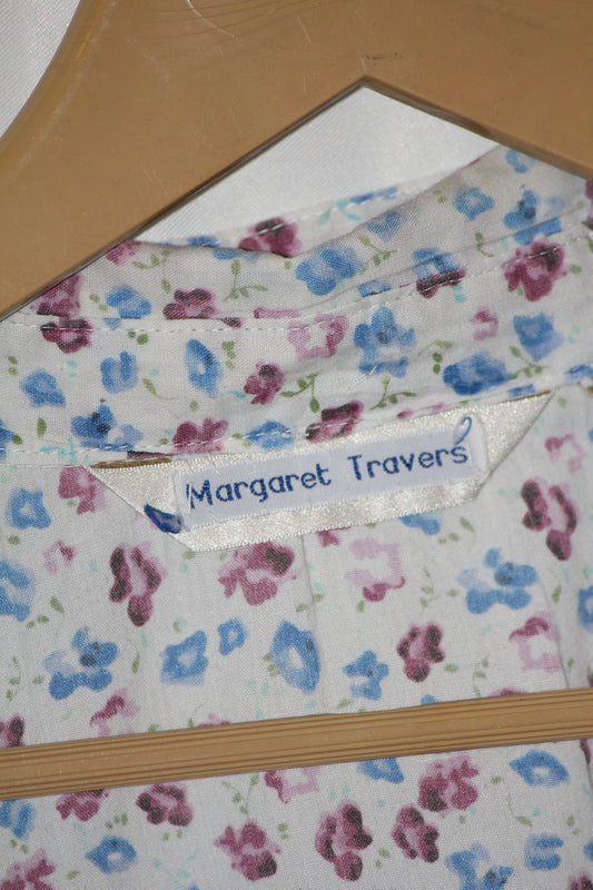 Garden Grace – Margaret Travers White Floral Button Down Shirt