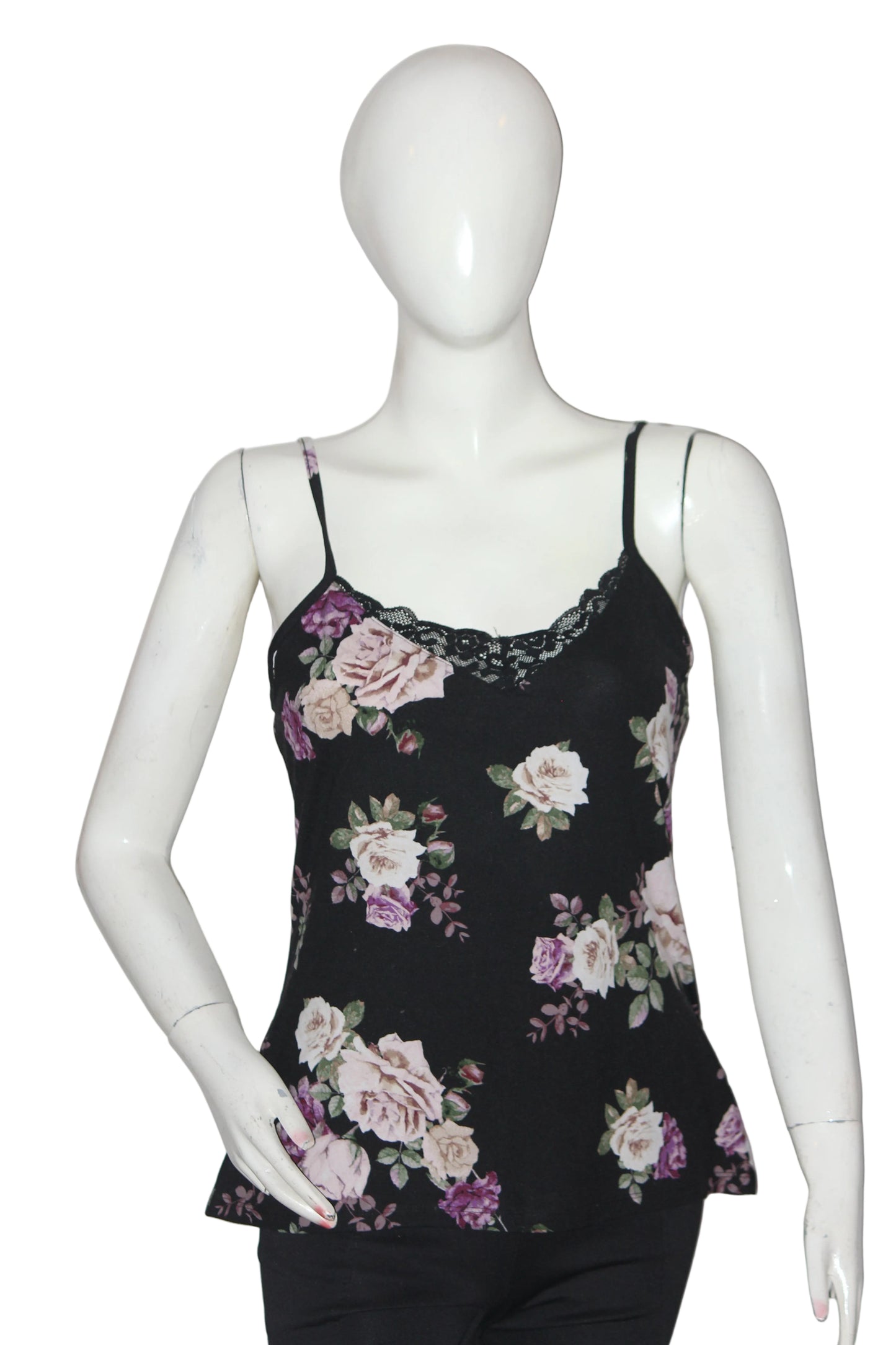 Love To Lounge Black Floral Tank Top