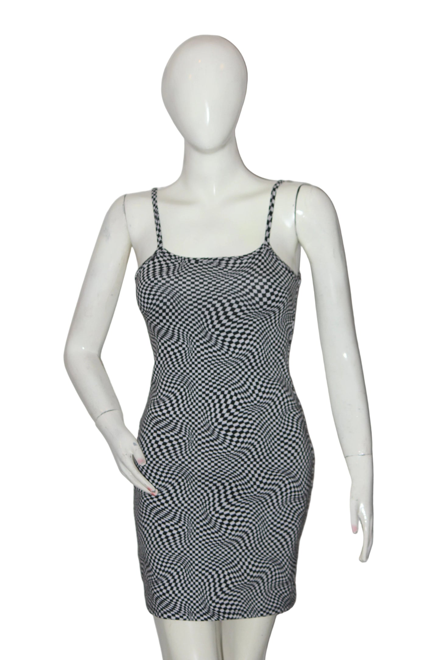 C&A Black & White Sleeveless Bodycon Dress