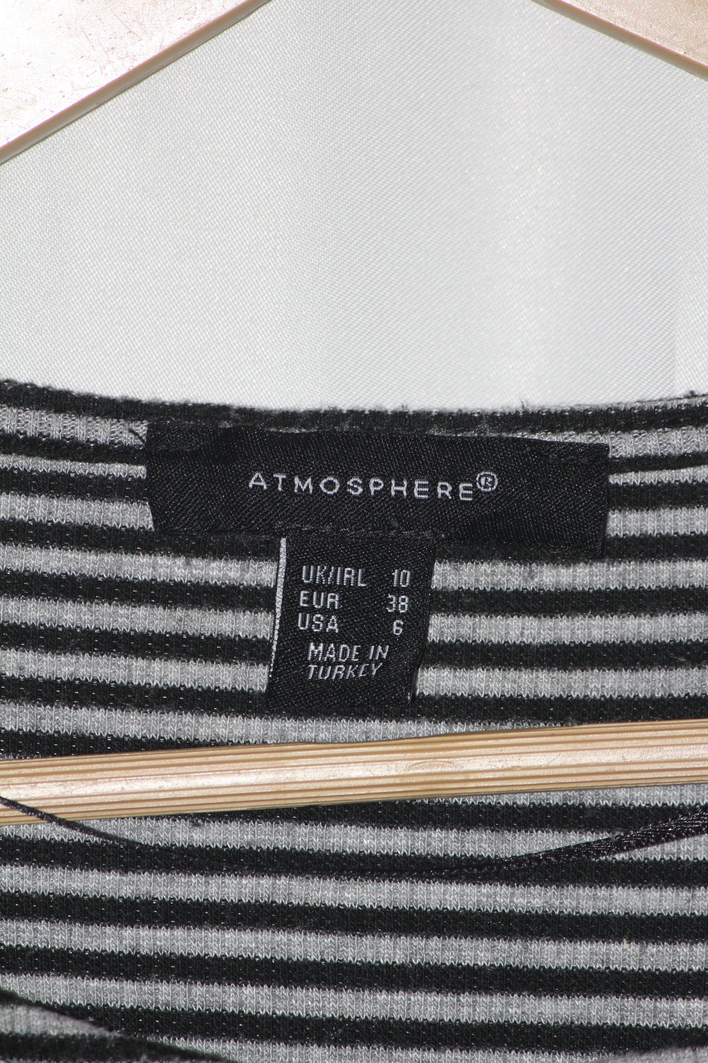 Atmosphere Grey Striped Full Sleeve Bodycon Dress